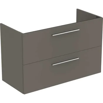 Koupelnový nábytek Ideal Standard i.Life A - Skříňka pod umyvadlo, 100x44x63 cm, 2 zásuvky, šedý matný křemen T5257NG