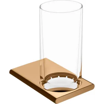 Držák na kartáček Keuco Edition 400 - Pohárek na kartáčky a pastu s držákem, sklo/kartáčovaný bronz 11550039000