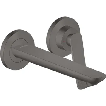 Vodovodní baterie Axor Citterio C - Umyvadlová baterie pod omítku, s výpustí, 2-otvorová instalace, EcoSmart, kartáčovaný černý chrom 49111340