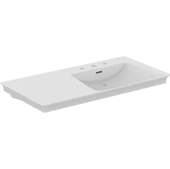 Ideal Standard La Dolce Vita - Umyvadlo, 106x54 cm, pravé, s přepadem, 3 otvory pro baterii, bílá E267901