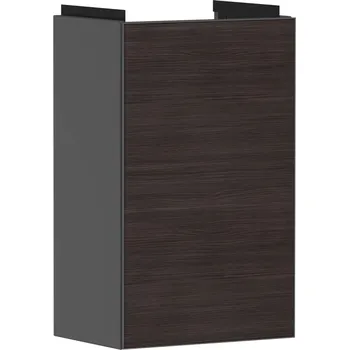 Koupelnový nábytek Hansgrohe Xevolos E - Umyvadlová skříňka 58x34x25 cm, 1 dvířka, panty vlevo, matná šedá/tmavý dub 54168730