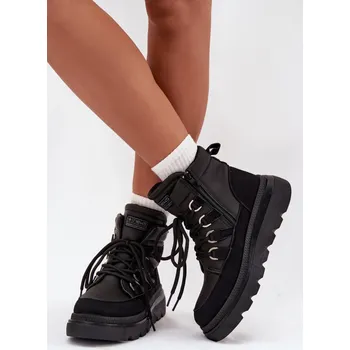 Dámská zimní obuv Dámské kotníkové boty 25BT26-9247 Černá - NEWS černá 38