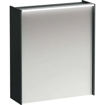 Nábytek Laufen Lani - Zrcadlová skříňka s LED osvětlením, 71x62x21 cm, 1 dvířka, panty vpravo, šedá H4037321122661