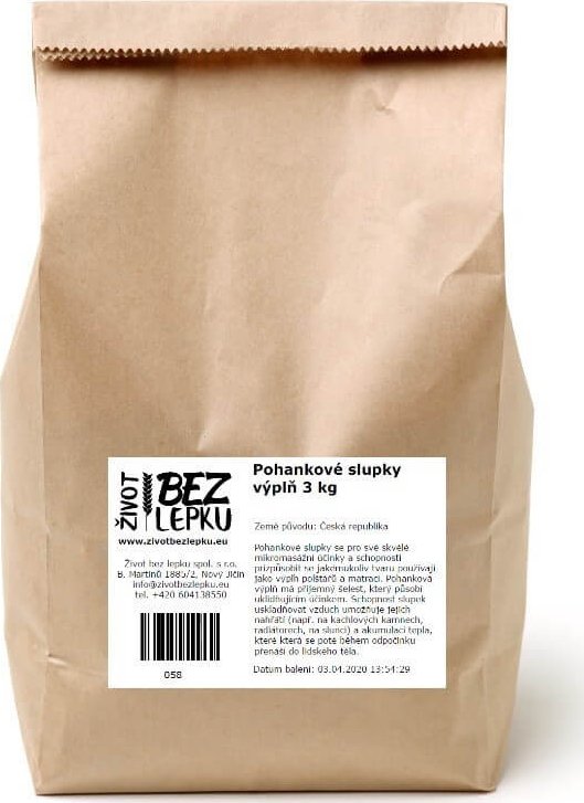 Život bez lepku Pohankové slupky výplň 3 kg