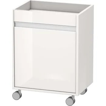 Koupelnový nábytek Duravit Ketho - Skříňka pojízdná 67x50x36 cm, pravá, 1 dvířka, lesklá bílá KT2530R2222