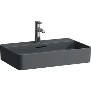 Umyvadlo Laufen VAL - Umyvadlo, 60x40 cm, s přepadem, otvor pro baterii, grafit H8122857581041