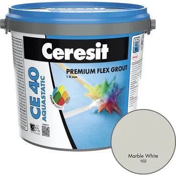 Spárovací hmota Ceresit CE 40 AQUASTATIC PREMIUM FLEX FUGA 102 Marble White 2kg, KS.81015