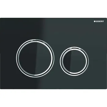 Splachovací tlačítko Geberit Sigma21 - Ovládací tlačítko splachování, chrom/černé sklo 115.884.SJ.1