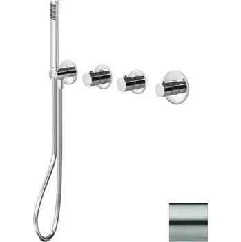 Vodovodní baterie Paffoni Modular Box - Termostatická baterie pod omítku, pro 2 spotřebiče, nerez MDE000ST