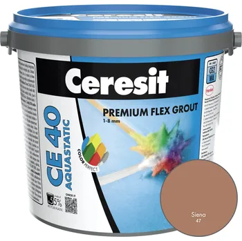 Spárovací hmota Ceresit CE 40 AQUASTATIC PREMIUM FLEX FUGA 47 Siena 5kg, KS.05377