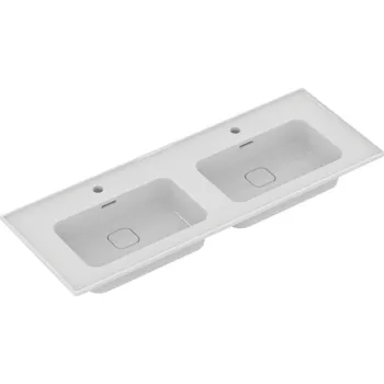 Umyvadlo Ideal Standard Strada II - Nábytkové dvojumyvadlo 124x46 cm, 2 otvory pro baterii, s Ideal Plus, bílá T3005MA