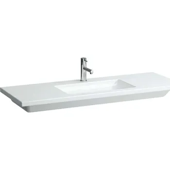 Umyvadlo Laufen Living - Umyvadlo nábytkové, 130x48 cm, bez přepadu, 3 otvory pro baterii, bílá H8164350001581