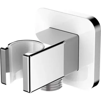 Sprchový držák OMNIRES - Nástěnné kolínko s držákem, chrom/bílá 8815CRB