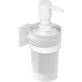 Dávkovač mýdla Kludi Vela S - Dávkovač mýdla s držákem, sklo/matná bílá 2597653