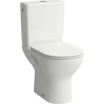 Klozet Laufen Lua - WC kombi se sedátkem SoftClose, zadní odpad, boční napouštění, Rimless, DualFlush, bílá H8670860009721