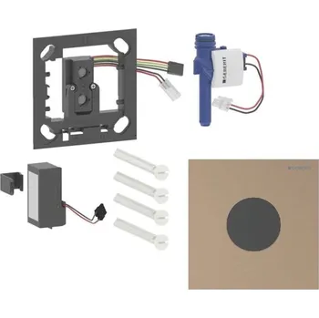 Geberit - Elektronické ovládání splachování pisoárů typ 40, bateriové napájení, easy to clean, Bluetooth, kartáčovaná mosaz 116.034.QF.1