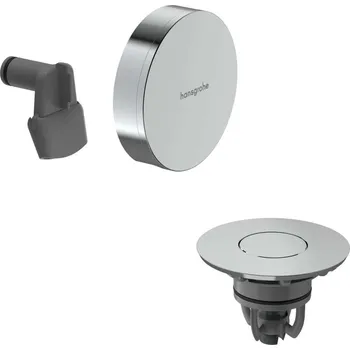 Hansgrohe Exafill - Vrchní sada k vanové odtokové a přepadové soupravě s napouštěním, Push-Open, chrom/chrom 58131000