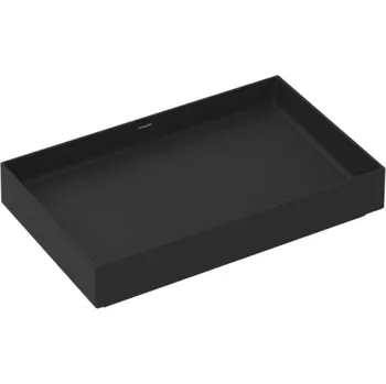 Umyvadlo Hansgrohe Xuniva Evo E - Umyvadlo na desku, 65x40 cm, bez přepadu, bez otvoru pro baterii, matná černá 60326670