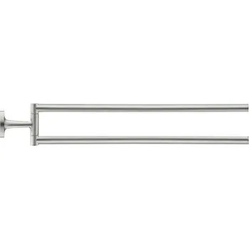 Držák na ručník Duravit Starck T - Dvojitý držák ručníků, otočný, délka 47 cm, kartáčovaný nerez 0099417000