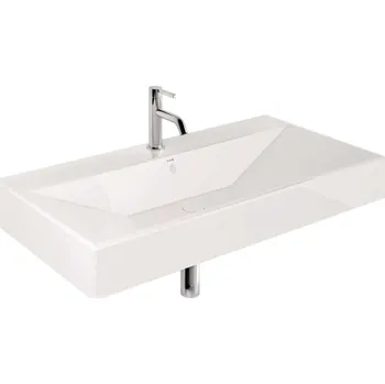 Umyvadlo Kludi Resa - Umyvadlo 101x51 cm, s přepadem, s otvorem pro baterii, lesklá bílá 59WW10143