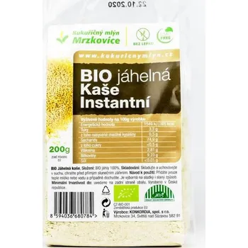 Kukuřičný mlýn BIO jahelná instantní kaše 200 g