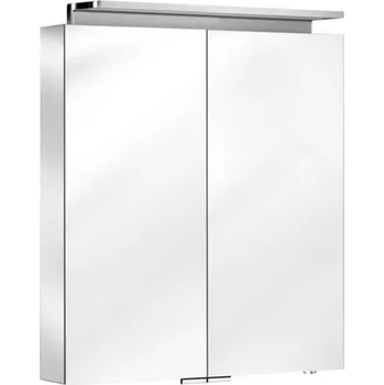 Koupelnový nábytek Keuco - Zrcadlová skříňka s LED osvětlením, 80x74x15 cm, hliník 13603171301