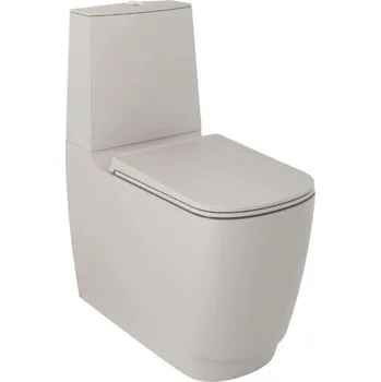 Kludi Resa S - WC kombi mísa, vario odpad, Rimless, Spiralflush, matná písečně šedá 27WCB01O2