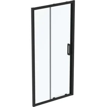 Sprchové dveře Ideal Standard Connect 2 - Posuvné sprchové dveře, dvoudílné, 110 cm, černá/čiré sklo K9275V3