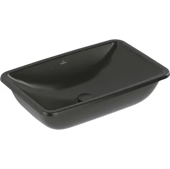 Umyvadlo Villeroy & Boch Loop&Friends - Umyvadlo, 68x45 cm, bez přepadu, bez otvoru pro baterii, CeramicPlus, Pure Black 4A5801R7