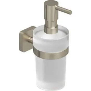 Dávkovač mýdla Kludi Vela S - Dávkovač mýdla s držákem, sklo/kartáčovaný nikl 25976N5