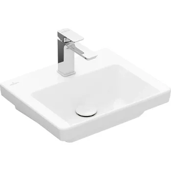 Villeroy & Boch Subway 3.0 - Umývátko nábytkové 45x37 cm, bez přepadu, otvor pro baterii, CeramicPlus, Stone White 4370FLRW