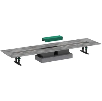 Odvodňovací žlab Hansgrohe uBox universal - Set pro plochou instalaci lineárního sprchového žlabu 120 cm, nerez 56021180