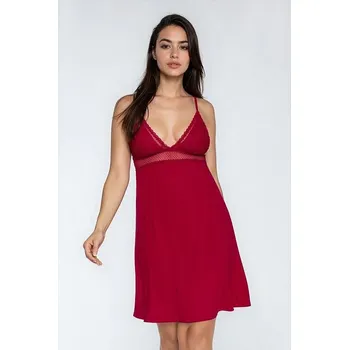 Dámská noční košile Luxusní košilka Cafer červená S