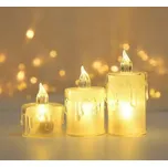 DENR Crystal LED svíčky na baterie 3ks