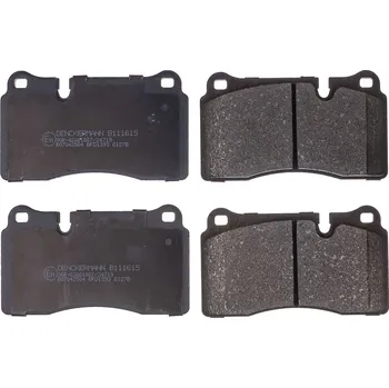 Brzdový systém Sada brzdových destiček, vždy 4 kusy v sadě DENCKERMANN B111615