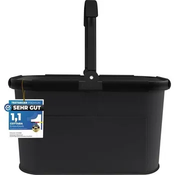 Nákupní košík Velký robustní nákupní košík o objemu 30 litrů | Přenosný košík s rukojetí a zesíleným dnem, přední