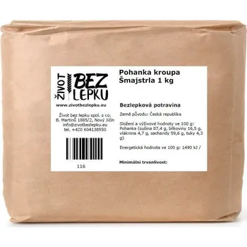 Život bez lepku Pohanka kroupa Šmajstrla 1 kg