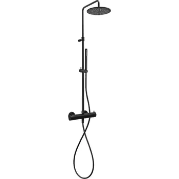 Sprchový set Paffoni Sprchové sety - Sprchový set Mini Birillo 225 s termostatem, černá mat ZCOL638LIQNO
