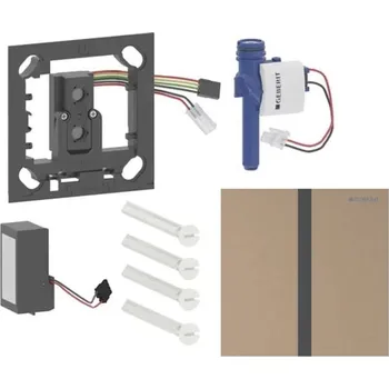 Splachovací tlačítko Geberit - Elektronické ovládání splachování pisoárů typ 40, síťové napájení, easy to clean, Bluetooth, kartáčované červené zlato 116.227.QB.1