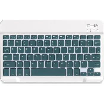 Klávesnice POČÍTÁRNA Bezdrátová klávesnice pro iMac, PC, notebooky, tablety, telefony - bílo - tmavě zelená