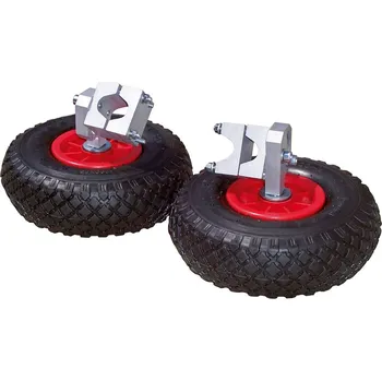 KERBL 29396 univerzální opěrná kola pro zahradní a stavební kolečka Ø25cm, 2ks, celogumové