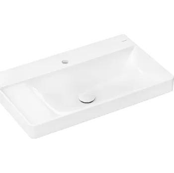 Umyvadlo Hansgrohe Xelu Q - Umyvadlo 80x48 cm, bez přepadu, otvor pro baterii, SmartClean, bílá 61033450