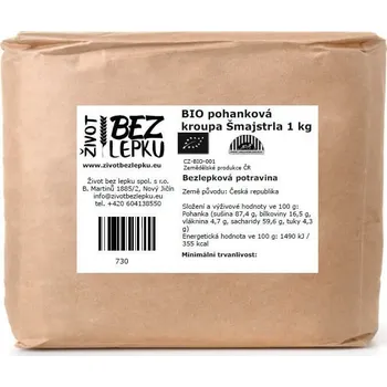 Život bez lepku BIO pohanka kroupa Šmajstrla 1 kg