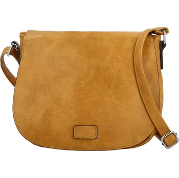 Kabelka Trendy dámská crossbody s velkou klopou Rashida new, žlutá