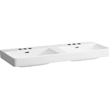 Umyvadlo Laufen Pro S - Dvojumyvadlo, 120x47 cm, se 6 otvory pro baterie, s LCC, bílá H8149664001081