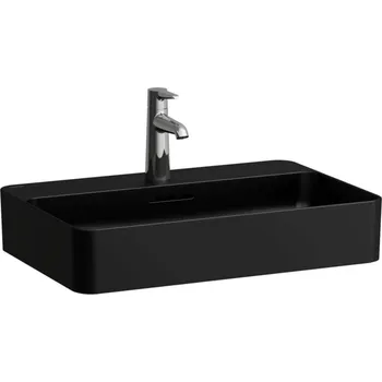 Umyvadlo Laufen VAL - Umyvadlo, 60x40 cm, s přepadem, otvor pro baterii, matná černá H8122857161041