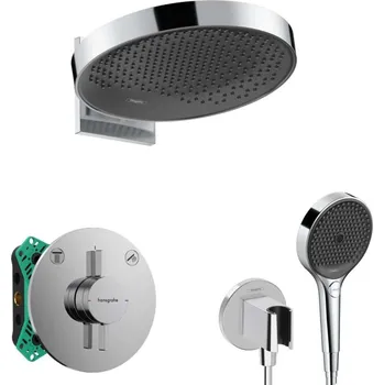 Sprchový set Hansgrohe - Sprchový set s baterií pod omítku, s tělesem, průměr 36 cm, 3 proudy, chrom SANI21HHH008