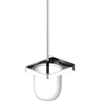WC štětka Steinberg 450 - WC štětka nástěnná s držákem, bílé sklo/chrom 450 2901