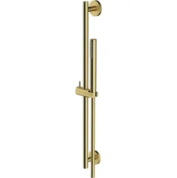 Sprchový set OMNIRES Microphone - Set sprchové hlavice, tyče a hadice, kartáčovaná mosaz MICROPHONE-SBSB