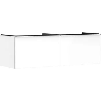 Koupelnový nábytek Hansgrohe Xelu Q - Umyvadlová skříňka, 50x156x55 cm, 2 zásuvky, lesklá bílá/chrom 54070000